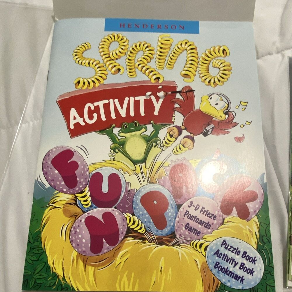 Henderson Spring Science & Nature Activity Fun Pack Puzzle Book w/ Postcards 90s